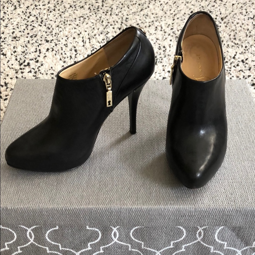 Ivanka Trump black heeled booties